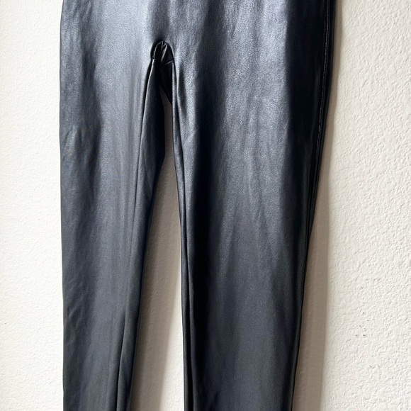 Spanx faux leather leggings women’s black color Sz L 2437 - Picture 7 of 16